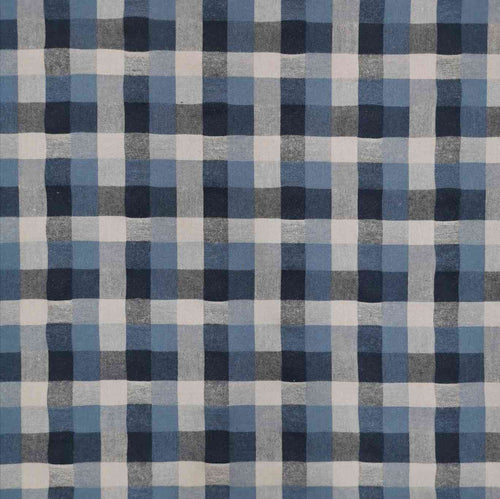 Shetland Check is a beautful yarn dyed linen cotton fabric. It is woven in tones of blues and taupe, and is available at Minerva's Bower