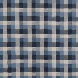 Shetland Check is a beautful yarn dyed linen cotton fabric. It is woven in tones of blues and taupe, and is available at Minerva's Bower