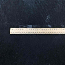 Load image into Gallery viewer, Flat lay of pure silk velvet in black colourway. Available at Minerva&#39;s Bower. Ruler included for scale
