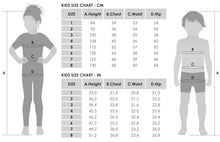 Load image into Gallery viewer, Style Arc Oscar Kids Shorts Sewing Pattern - Kids Size Chart