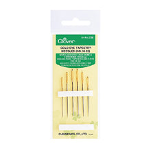 Load image into Gallery viewer, Clover gold eye tapestry needles in size 18-22, for sale at Minerva&#39;s Bower