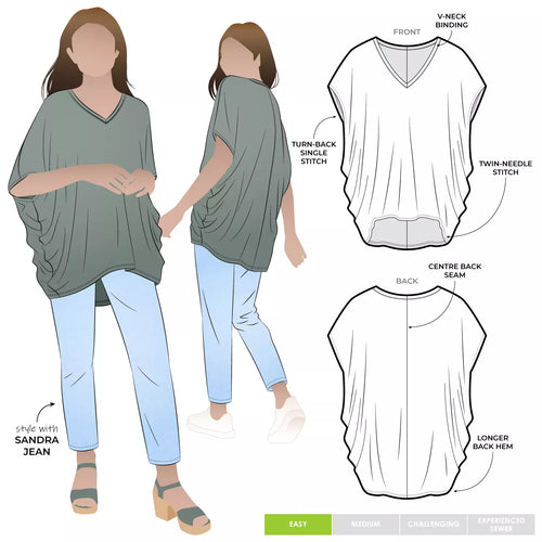 Style Arc Venn Knit Tunic Top