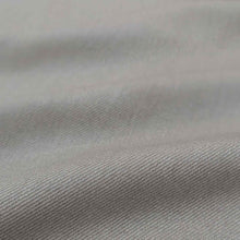 Load image into Gallery viewer, Flat lay of washed cotton drill in taupe colourway. Available at Minerva&#39;s Bower. Fabric draped to show how it handles