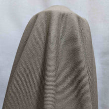 Load image into Gallery viewer, Flat lay of washed cotton drill in taupe colourway. Available at Minerva&#39;s Bower. Fabric draped to show how it handles