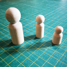 Load image into Gallery viewer, Wooden people, small medium and large