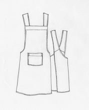 Load image into Gallery viewer, Line Drawing of Tessuti Patterns Apron Paper Pattern for sale at Minerva&#39;s Bower