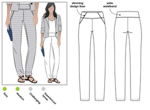 Style Arc Beth Stretch Woven Pant - sizes 18 to 30