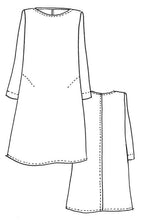 Load image into Gallery viewer, Sketch of Tessuti Patterns Bella Dress Paper Pattern For Sale at Minerva&#39;s Bower