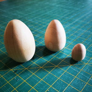 Wooden Darning Eggs, large medium and small