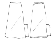 Load image into Gallery viewer, Line drawing of Tessuti Patterns Evie Bias Skirt Pattern for sale at Minerva&#39;s Bower 