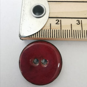 Italian Enamel Button, Small - Cherry - Minerva's Bower