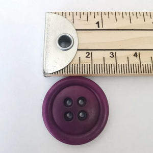 Corozo Nut Button, Large Purple - Minerva's Bower