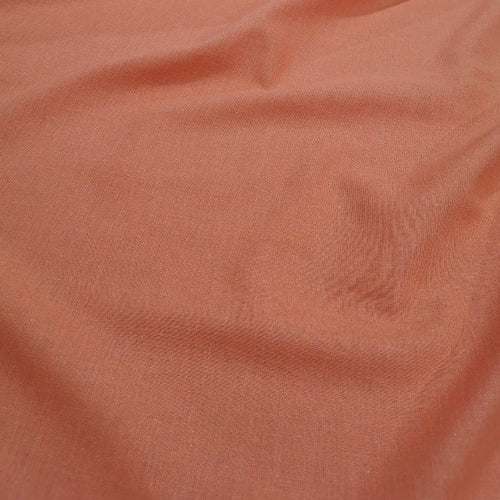 Linen Cotton Blend, Tangerine - $24 per metre ($6.00 - 1/4 metre)