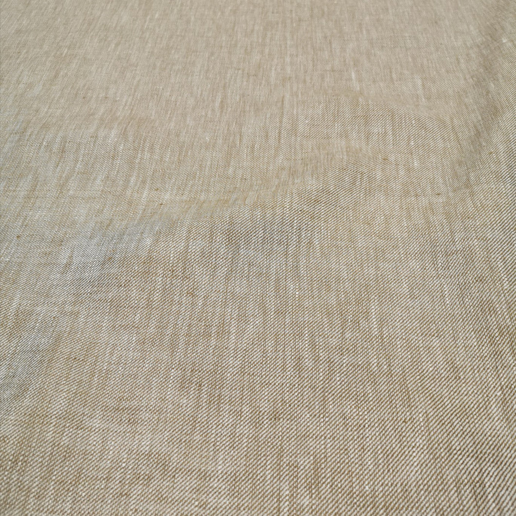 100% Linen Twill, Biscotti - 1/4 metre