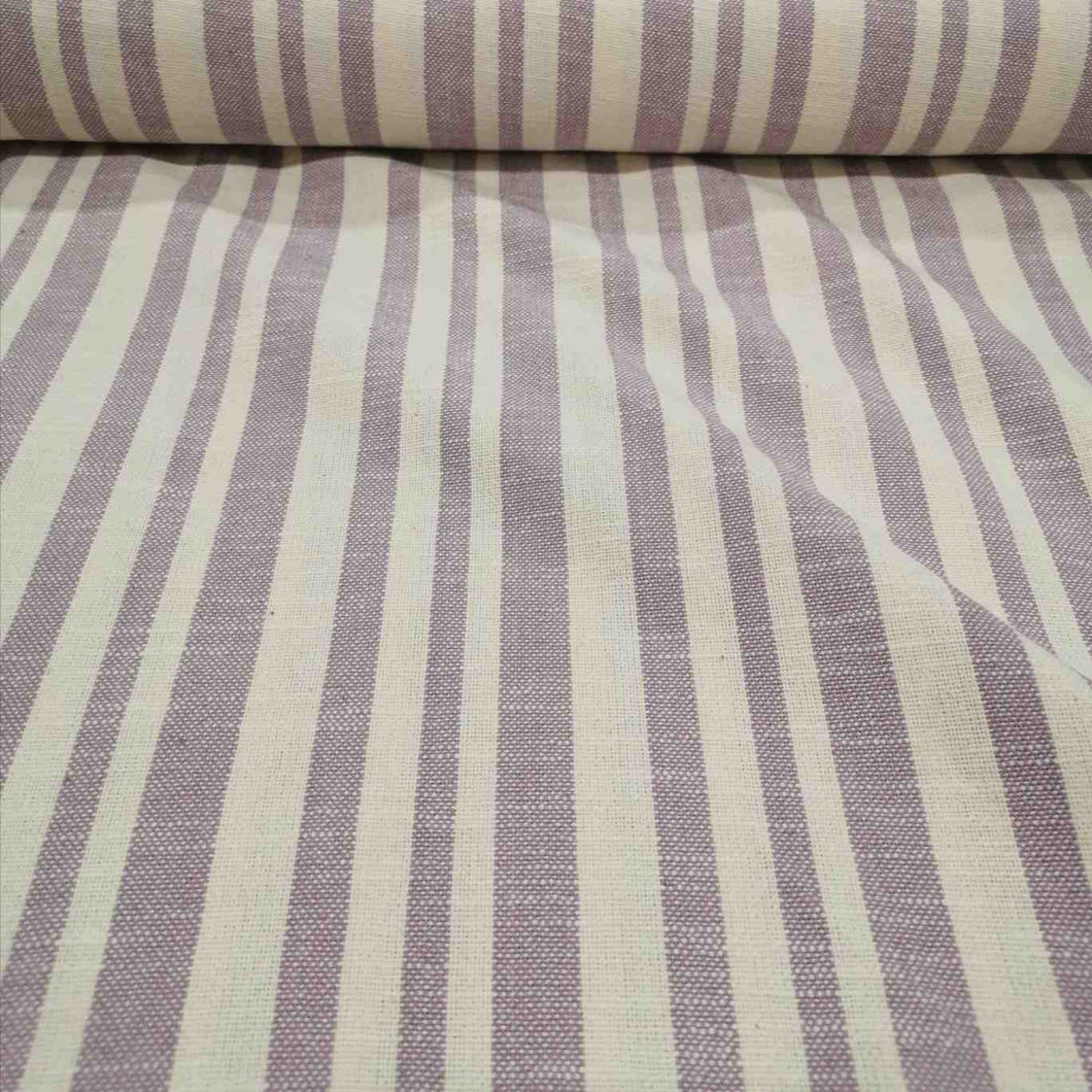 100% Cotton, Lilac and Natural Stripe, Warp and Weft Heirloom by Ruby Star Society - 1/4 metre