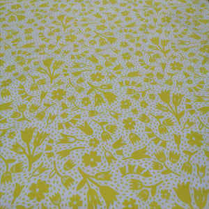 100% Cotton, Squeeze Floral in Yellow by Figo - 1/4metre