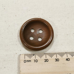 Wood Button, Large Round