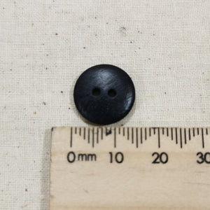 Italian Olive Wood Button, Small 2 Hole - Navy