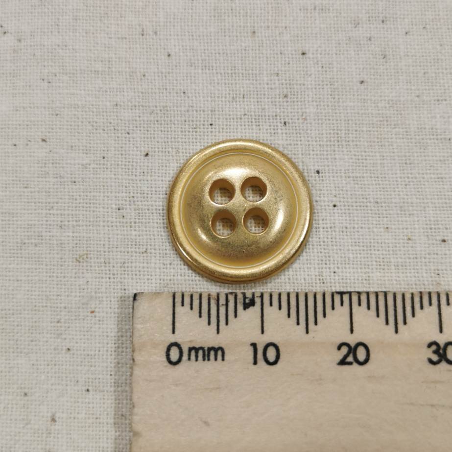 Metal Button, Small 4 Hole - Gold