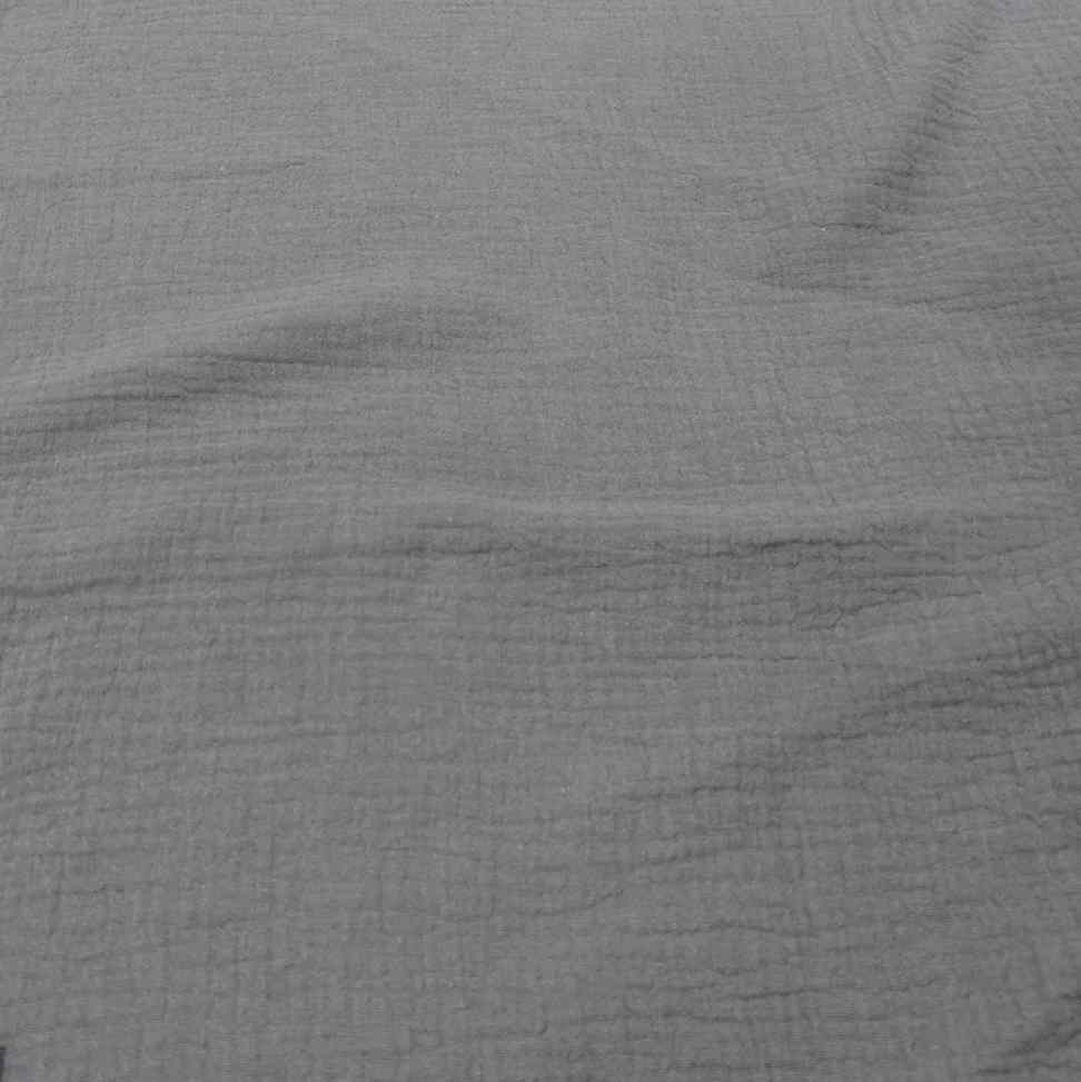 100% Organic Cotton Double Cloth Gauze, Smoke - 1/4 metre
