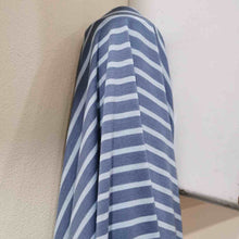 Load image into Gallery viewer, 100% Merino Wool Jersey, Blue on Blue Stripe - 1/4 metre
