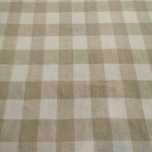 Load image into Gallery viewer, 100% Linen, Large Natural Gingham - 1/4metre