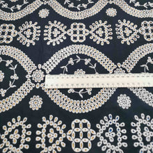 Load image into Gallery viewer, 100% Cotton Embroidered Lawn, Black Taupe Embroidery - 1/4 metre