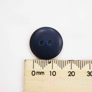 Italian Olive Wood Button, Medium 2 Hole - Navy