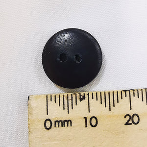 Italian Olive Wood Button, Small 2 Hole - Black