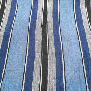 100% Linen, Ocean Stripe - 1/4 metre
