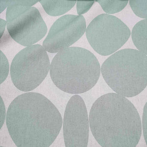 Kokka Linen Cotton Canvas, Natural Dots in Green - 1/4 metre