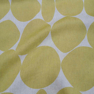 Kokka Linen Cotton Canvas, Natural Dots in Yellow - 1/4 metre