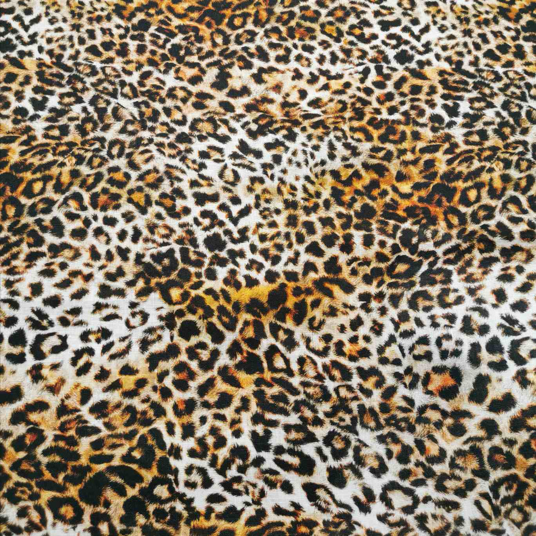 100% Linen, Cheetah - 1/4metre