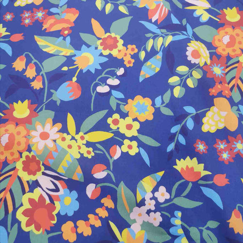 100% Cotton Tana Lawn, Floral Ballet, Blue- 1/4 metre