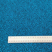 Load image into Gallery viewer, 100% Cotton Poplin, Small Cheetah, Blue - 1/4 metre