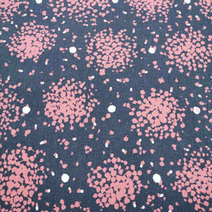 Echino Kokka Linen Cotton Canvas, Breeze In Charcoal - 1/4 metre