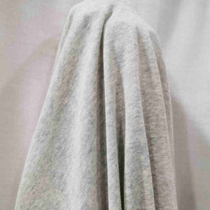 Cotton Knit, Light Grey Marle - 1/4 metre