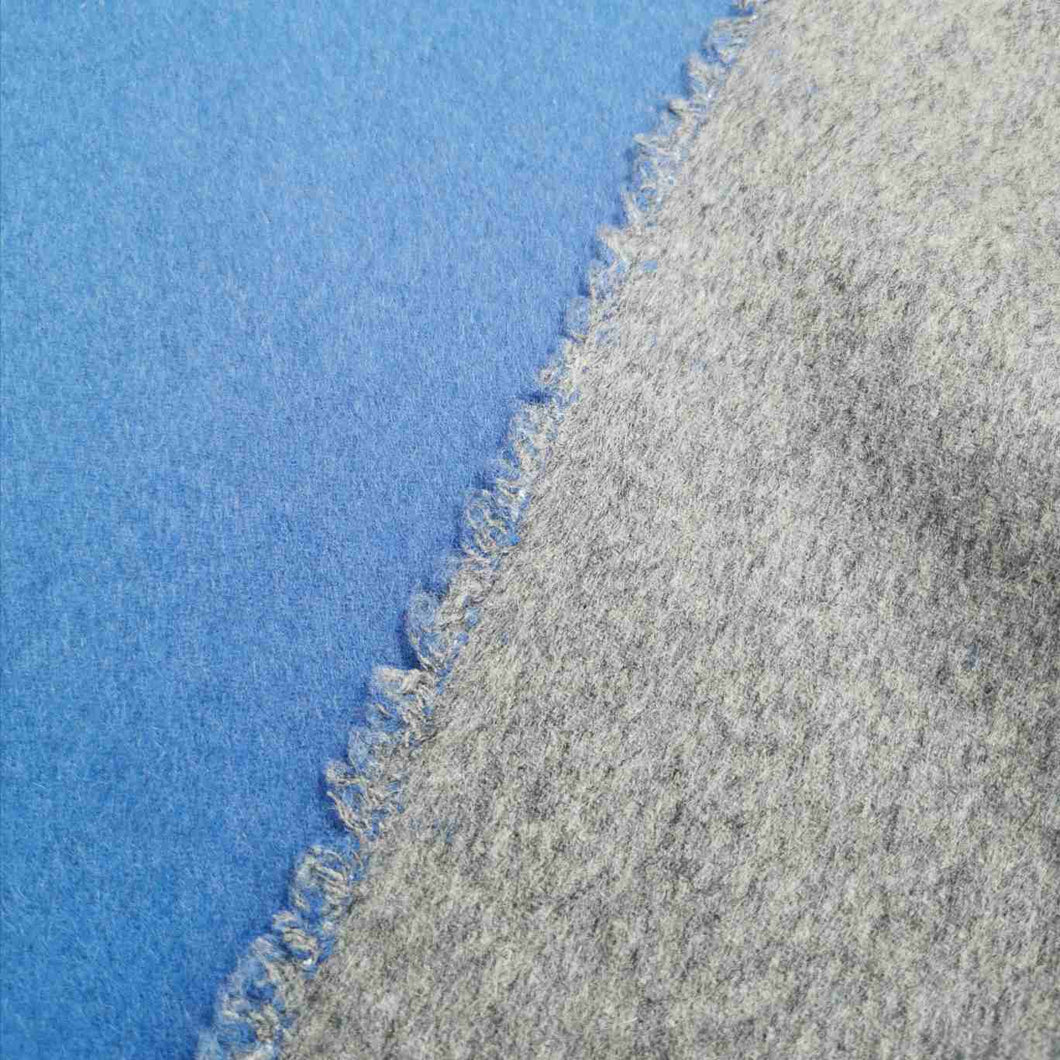 100% Double Sided Wool, Blue/Grey  - 1/4 metre