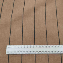 Load image into Gallery viewer, 100% Linen Yarn Dyed Washer Finish, Ochre Stripe - 1/4 metre