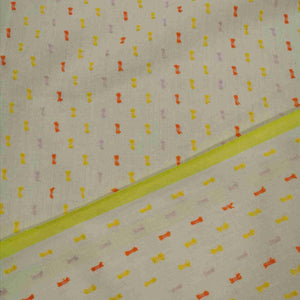 100% Cotton, Flicker On Cream, Warp and Weft Honey by Ruby Star Society - 1/4 metre
