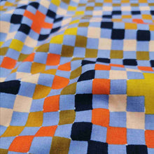 Load image into Gallery viewer, 100% Cotton, Granny Square in Blue, Warp and Weft Honey by Ruby Star Society - 1/4 metre
