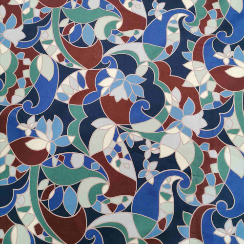 Liberty 100% Cotton Tana Lawn, Chow’s Paisley on Blue - 1/4 metre