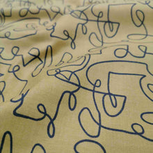 Load image into Gallery viewer, 100% Cotton, Cotton and Steel, Frolic on Mustard - Lifeline - 1/4 metre