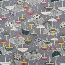 Load image into Gallery viewer, 100% Cotton, Magical Night Chanterelle in Grey - 1/4 metre