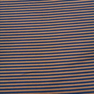  Cotton Jersey, Navy and Brown Stripe - 1/4 metre