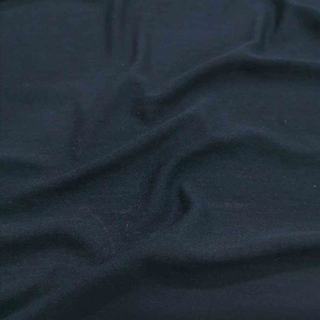 100% Merino Wool Knit, Black - 1/4 metre