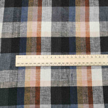 Load image into Gallery viewer, 100% Linen, Autumnal Plaid - 1/4metre