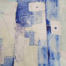 Load image into Gallery viewer, 100% Linen, Denim Patchwork - 1/4 metre