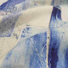 Load image into Gallery viewer, 100% Linen, Denim Patchwork - 1/4 metre