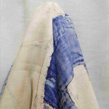 Load image into Gallery viewer, 100% Linen, Denim Patchwork - 1/4 metre